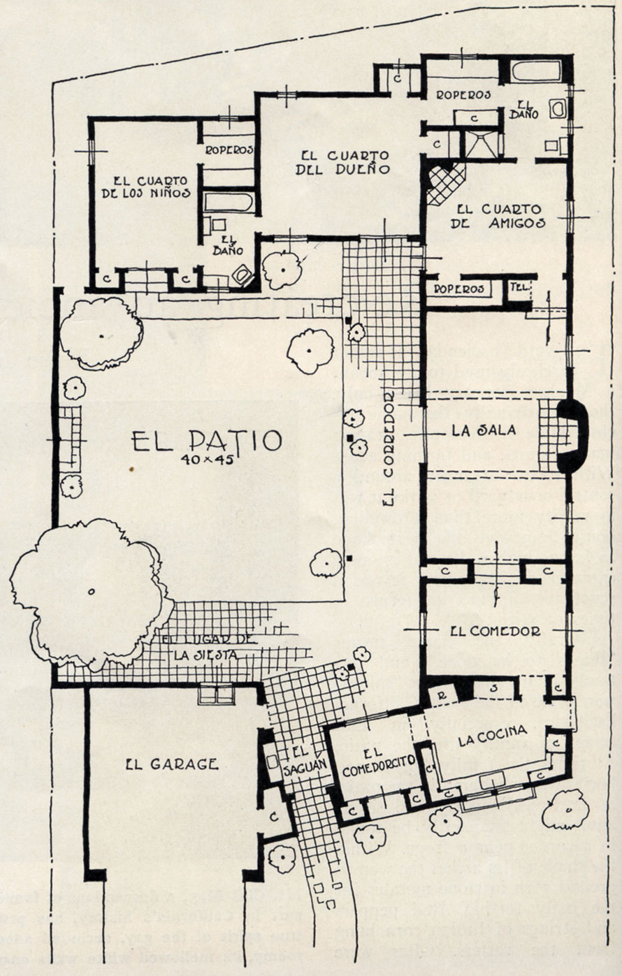 Photo of the plantings floorplan at the Hodge House