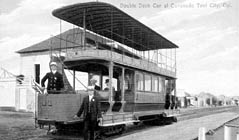 Double Deck Car at Coronado Tent City c. 1903-09, courtesy Coons collection
