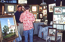 Leon Loughridge at his booth