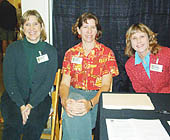Vendor Carol Davis with Silent Auction volunteers Janet O'Dea & Susan Hector