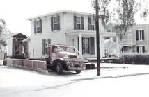 Derby-Pendleton House being moved in 1962