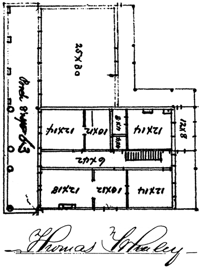 Whaley House kitchen drawing