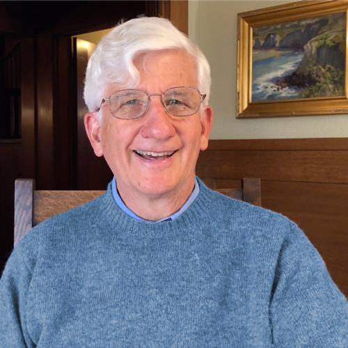 Photo of David Goldberg, SOHO board president, in the dining room at the Marston House