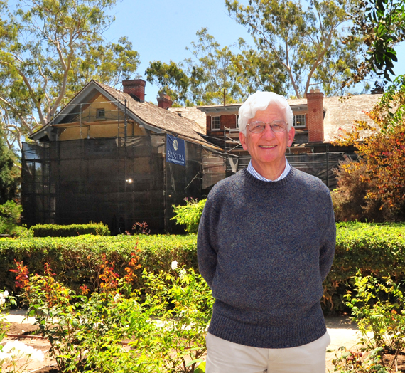 Photo of David Goldberg, SOHO board president, in front of the Marston House