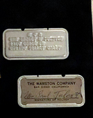 Early credit card plate, Marston's